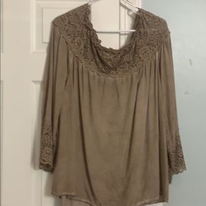 Tan long sleeve top